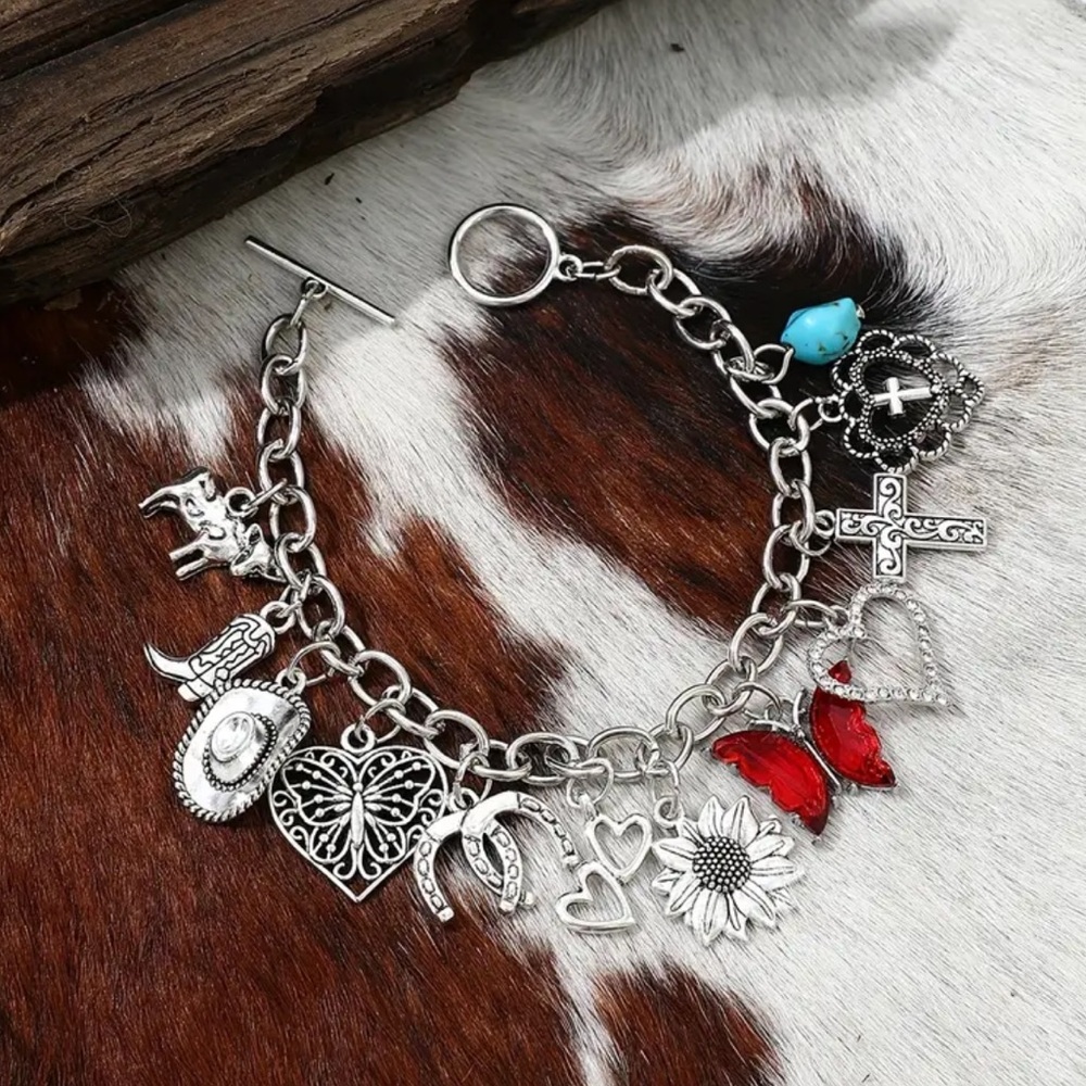 Cowgirl charm bracelet